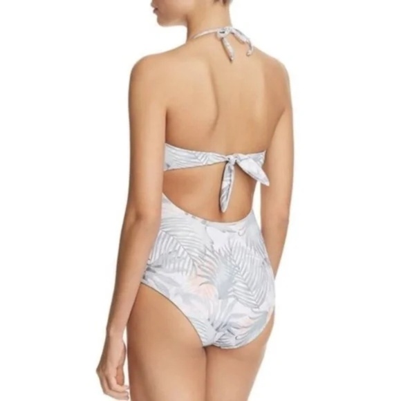 Eberjey Lulu Palmera Tropical Leaf One Piece Cutout Swimsuit Size Small - Picture 2 of 12